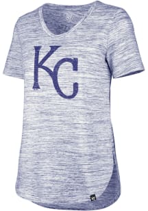 47 Kansas City Royals Womens Blue Haze Split Short Sleeve T-Shirt