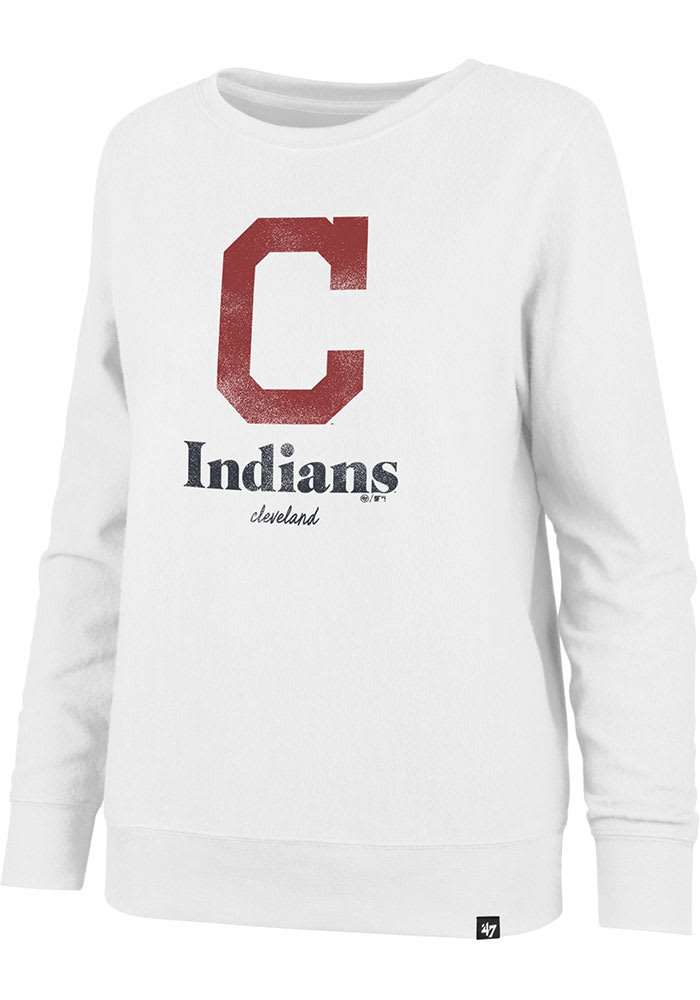 47 Cleveland Indians Womens White Encore Crew Sweatshirt