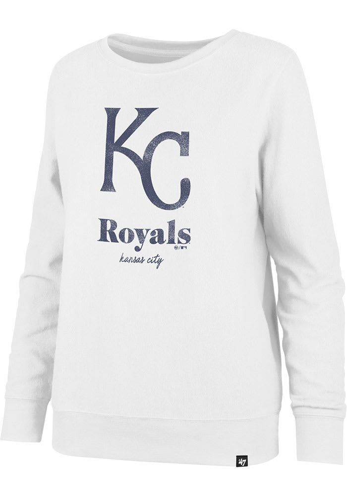 47 Kansas City Royals Womens White Encore Crew Sweatshirt