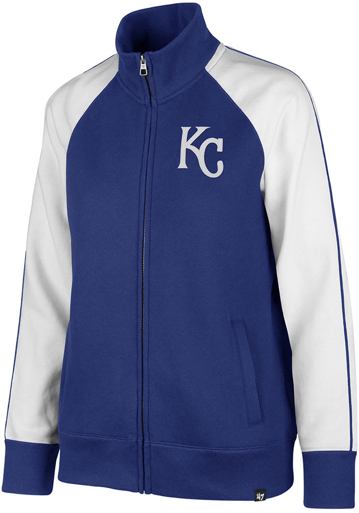 47 Kansas City Royals Womens Blue Headline Long Sleeve Track Jacket