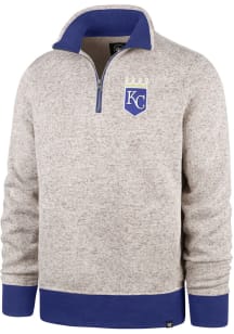47 Kansas City Royals Mens Tan Kodiak 1/4 Zip Long Sleeve 1/4 Zip Fashion Pullover