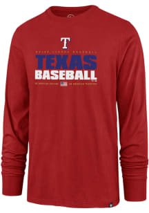 47 Texas Rangers Red Super Rival Long Sleeve T Shirt