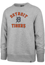 47 Detroit Tigers Mens Grey Headline Crew Long Sleeve Crew Sweatshirt