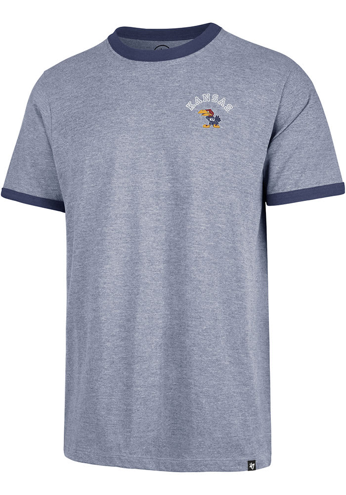 47 Kansas Jayhawks Blue Rundown Short Sleeve Fashion T Shirt