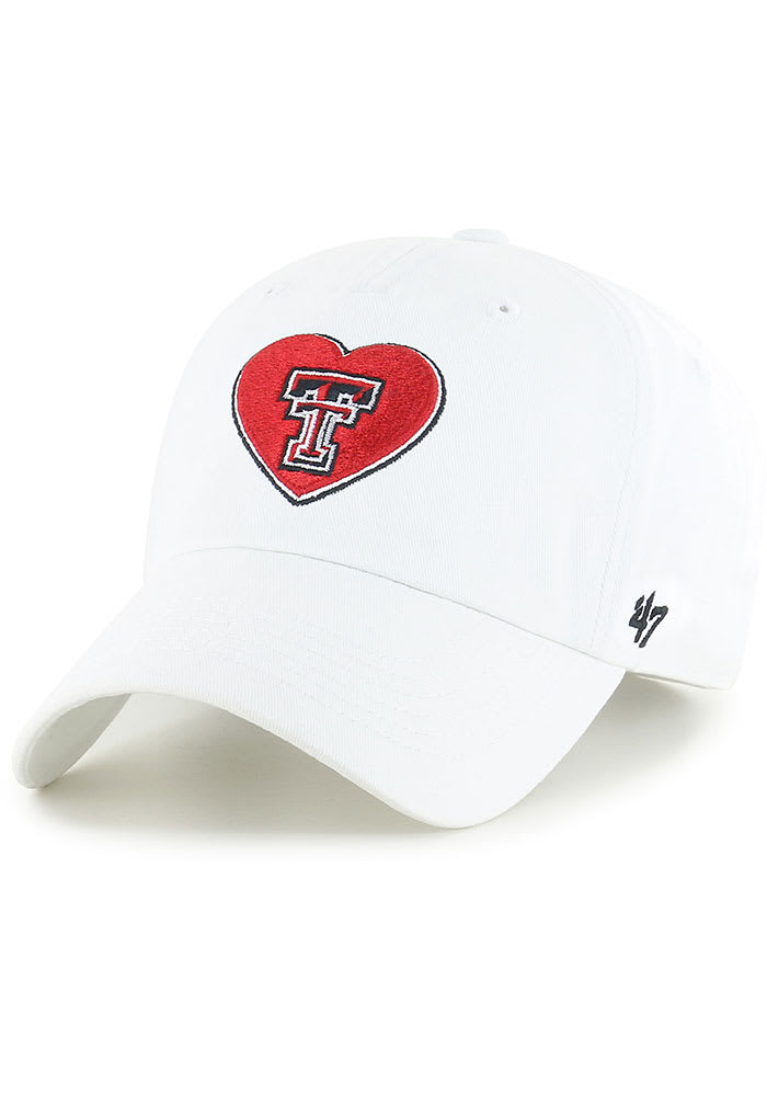 47 Texas Tech Red Raiders White Courtney Clean Up Womens Adjustable Hat