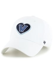 47 Villanova Wildcats White Courtney Clean Up Womens Adjustable Hat