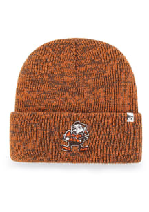Brownie  47 Cleveland Browns Orange Brain Freeze Cuff Mens Knit Hat