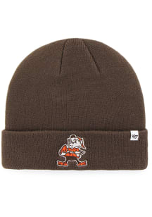 47 Cleveland Browns Brown Cuff Mens Knit Hat