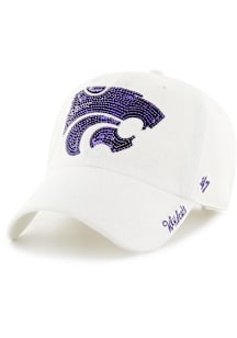 47 K-State Wildcats White Sparkle Clean Up Womens Adjustable Hat