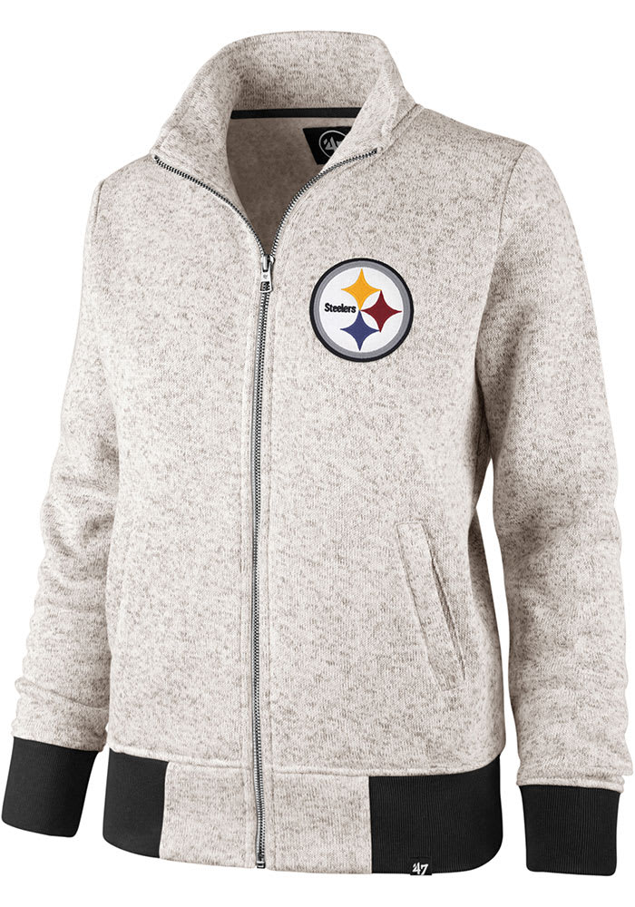 Pittsburgh Steelers Women's Erin Andrews Vintage Full Zip Windbreaker