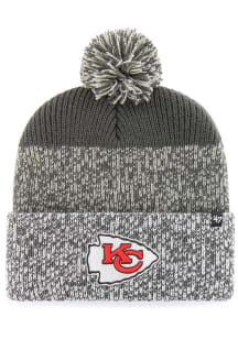 47 Kansas City Chiefs Grey Static Cuff Mens Knit Hat
