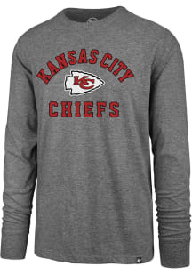 47 Kansas City Chiefs Grey Varsity Arch Long Sleeve T Shirt
