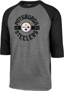 47 Pittsburgh Steelers Black Round About Long Sleeve Fashion T Shirt