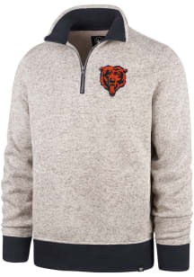 47 Chicago Bears Mens White Kodiak Long Sleeve 1/4 Zip Fashion Pullover