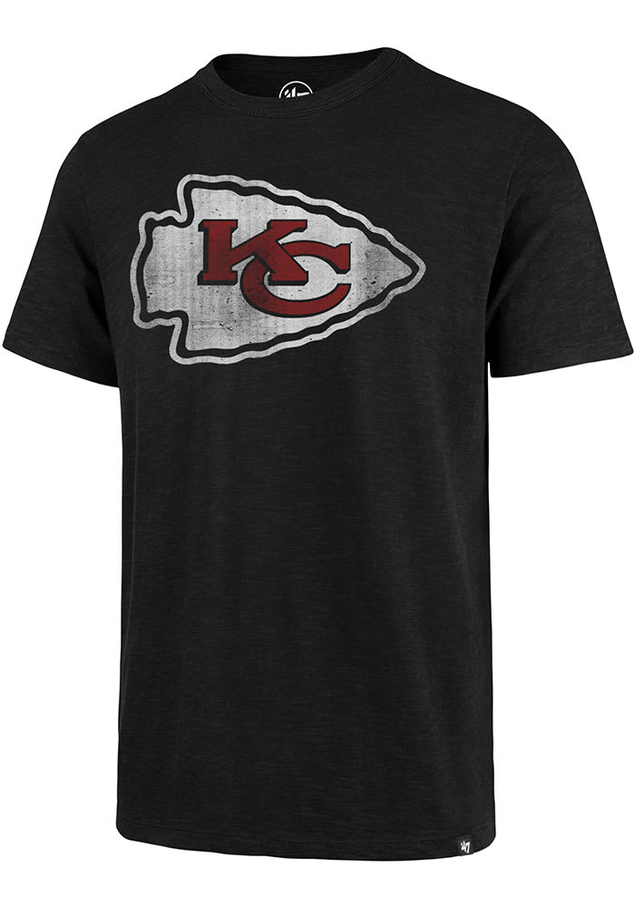 47 Kansas City Chiefs Black Grit Short Sleeve Fashion T Shirt, Black, 100% Cotton, Size S, Rally House