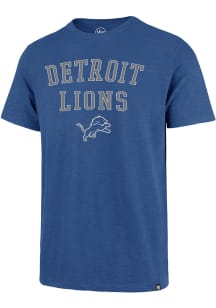 47 Detroit Lions Blue Classic Track Short Sleeve Fashion T Shirt