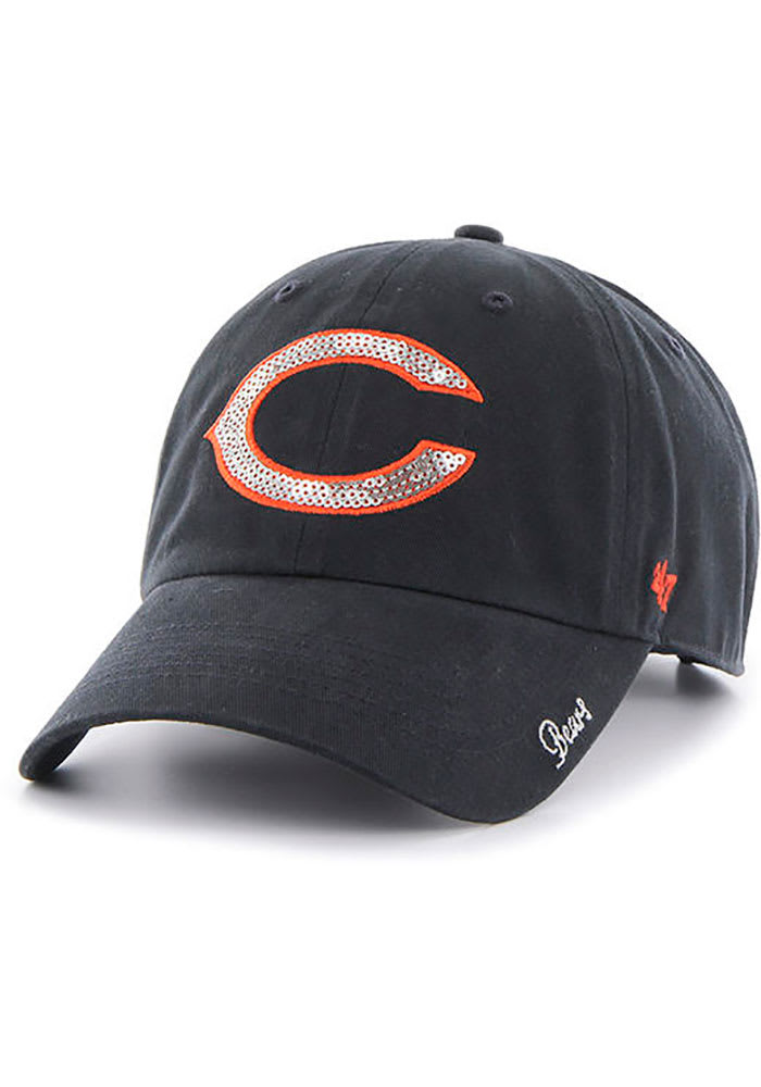 47 Chicago Bears Navy Blue Sparkle 47 Clean Up Womens Adjustable Hat