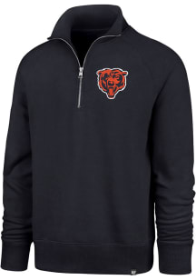 47 Chicago Bears Mens Navy Blue Headline Long Sleeve 1/4 Zip Fashion Pullover