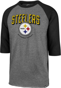 47 Pittsburgh Steelers Black Break Thru Long Sleeve Fashion T Shirt