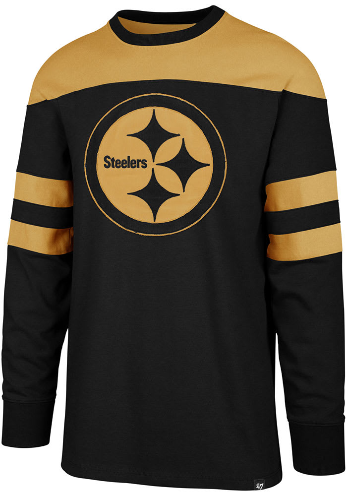 47 Pittsburgh Steelers Mens Black Outrush Long Sleeve