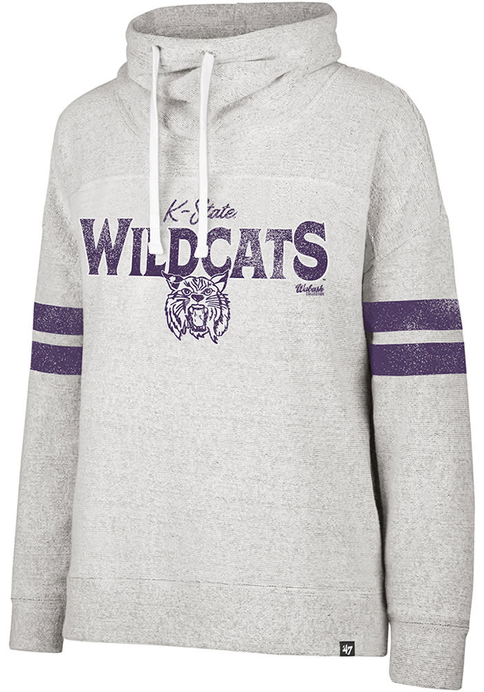 47 K-State Wildcats Womens Grey Offsides Crew Sweatshirt