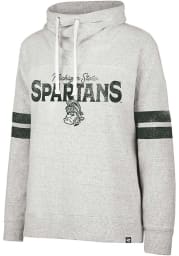 47 Michigan State Spartans Womens Grey Offsides Crew Sweatshirt