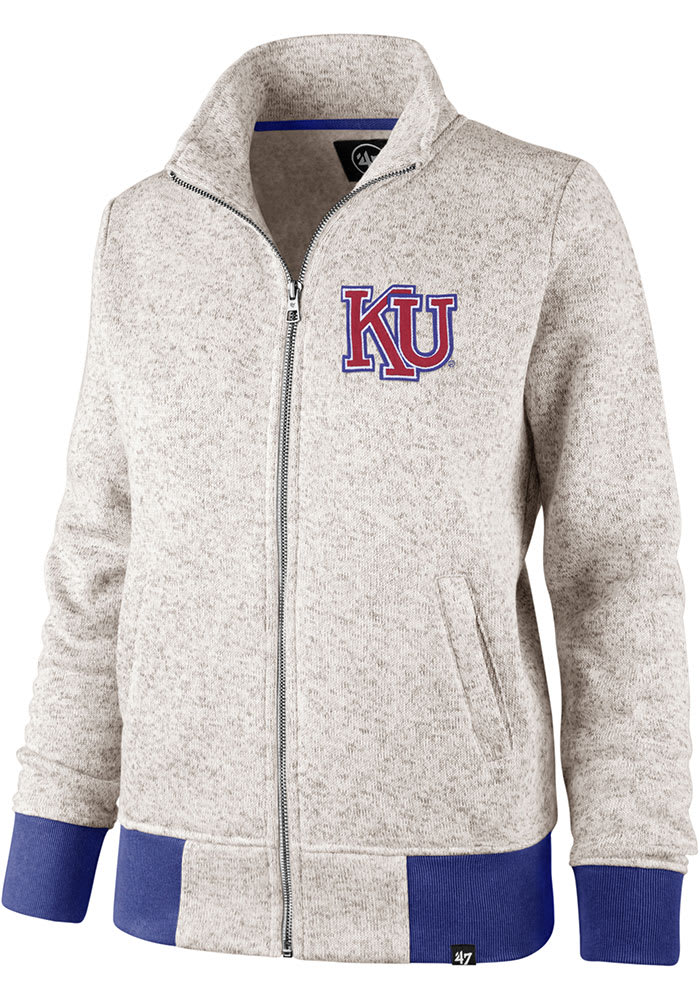 47 Kansas Jayhawks Womens Grey Kodiak Long Sleeve Full Zip Jacket