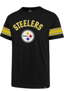47 Pittsburgh Steelers Black Stripe Sleeve Legion Short Sleeve T Shirt