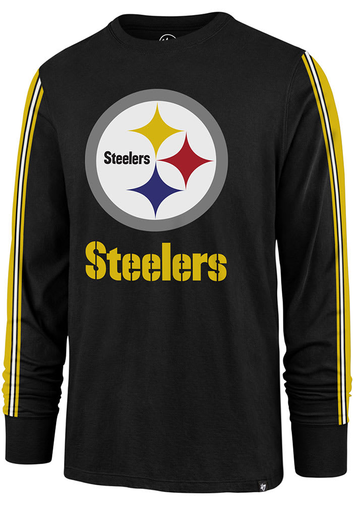 47 Pittsburgh Steelers Black Stripe Sleeve Legion Short Sleeve T Shirt