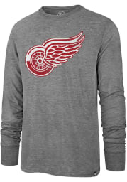 47 Detroit Red Wings Grey Imprint Match Long Sleeve Fashion T Shirt