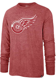 47 Detroit Red Wings Red Imprint Match Long Sleeve Fashion T Shirt