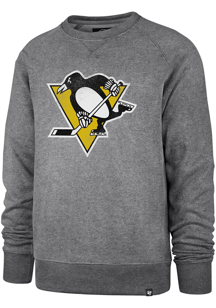 47 Pittsburgh Penguins Mens Grey Imprint Match Long Sleeve Fashion Sweatshirt