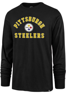 47 Pittsburgh Steelers Black Varsity Arch Long Sleeve T Shirt