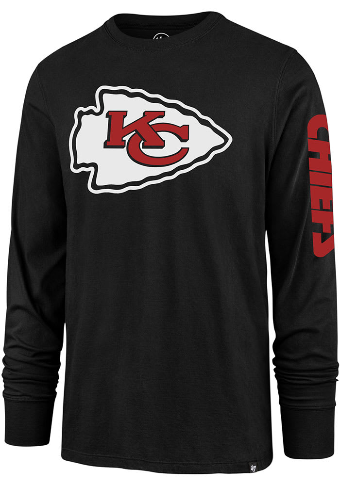 47 Kansas City Chiefs Black Sleeve Wordmark Long Sleeve T Shirt