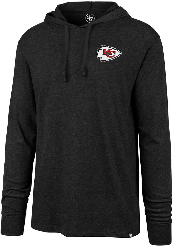 47 Kansas City Chiefs Mens Black Pop Imprint Headline Long Sleeve Hoodie