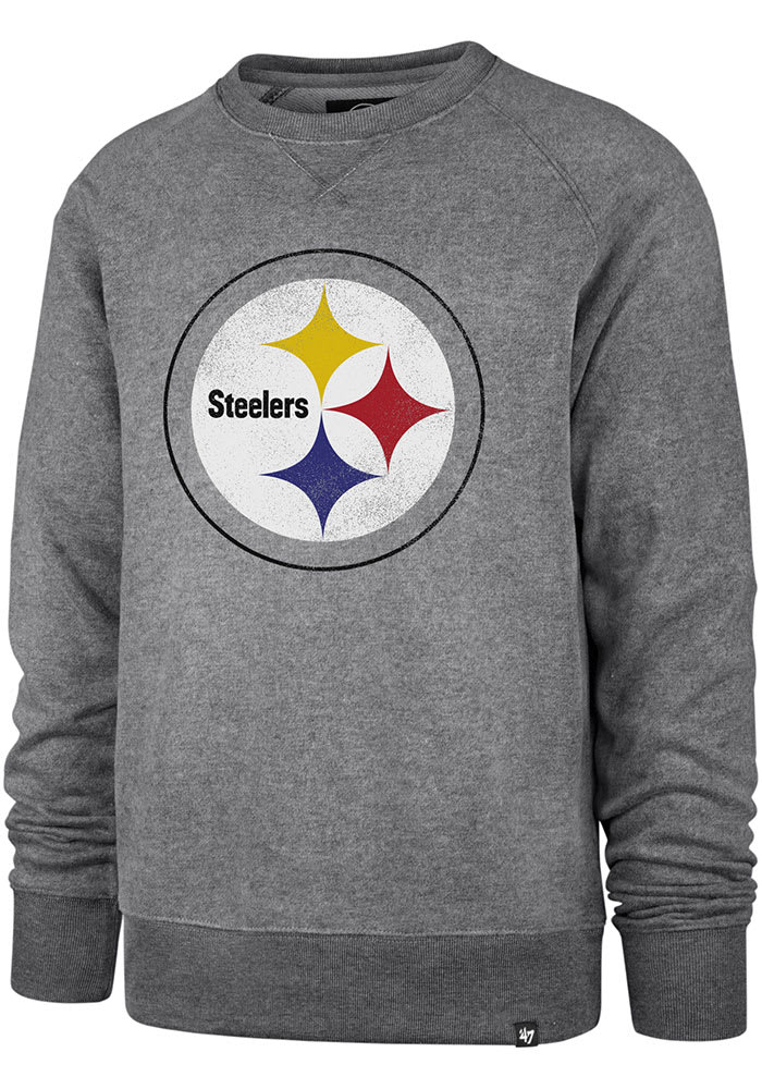 47 Pittsburgh Steelers Mens Grey Imprint Match Long Sleeve Fashion Sweatshirt