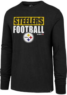 47 Pittsburgh Steelers Black Blockout Long Sleeve T Shirt