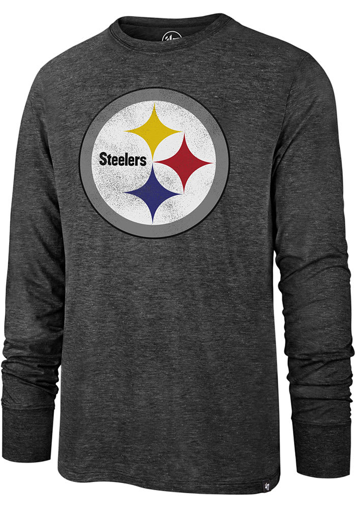 47 Pittsburgh Steelers Black Logo Match Short Sleeve Fashion T Shirt