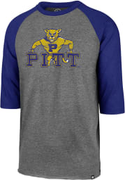 47 Pitt Panthers Blue Break Thru Club Raglan Long Sleeve Fashion T Shirt