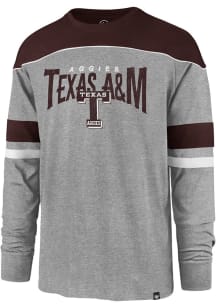 47 Texas A&amp;M Aggies Grey Win Streak Long Sleeve Fashion T Shirt