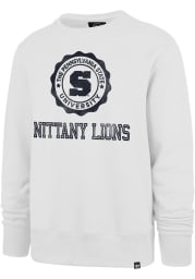47 Penn State Nittany Lions Mens White Knockaround Headline Long Sleeve Crew Sweatshirt