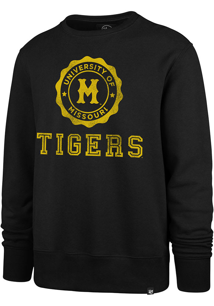 47 Missouri Tigers Mens Black Knockaround Headline Long Sleeve Crew Sweatshirt