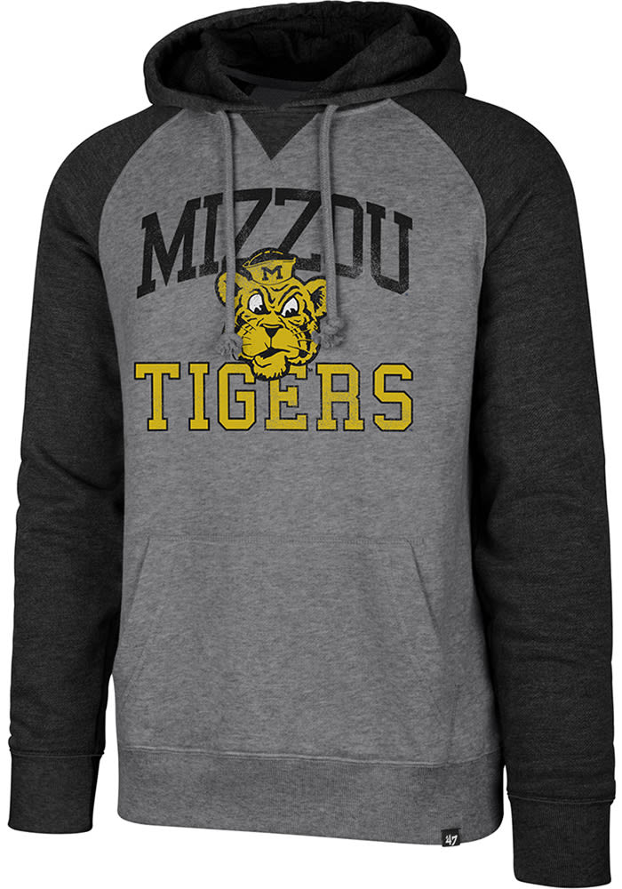 47 Missouri Tigers Mens Grey Match Raglan Fashion Hood