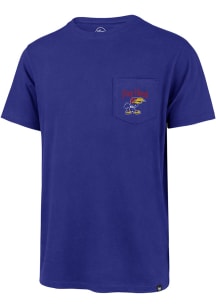 47 Kansas Jayhawks Blue Super Rival Pocket Short Sleeve T Shirt