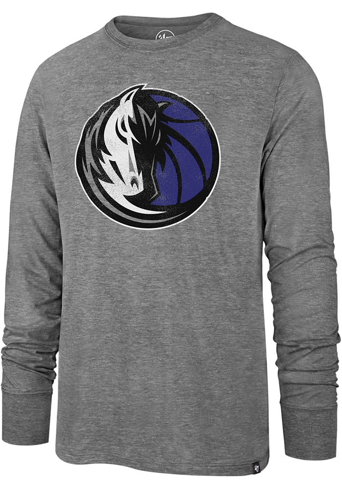 47 Dallas Mavericks Imprint Match Long Sleeve Fashion T Shirt - GREY