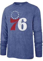 47 Philadelphia 76ers Blue Imprint Match Long Sleeve Fashion T Shirt