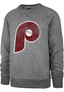 47 Philadelphia Phillies Mens Grey Imprint Match Long Sleeve Fashion Sweatshirt