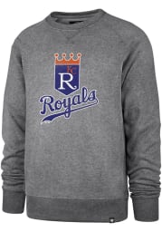 47 Kansas City Royals Mens Grey Imprint Match Long Sleeve Fashion Sweatshirt