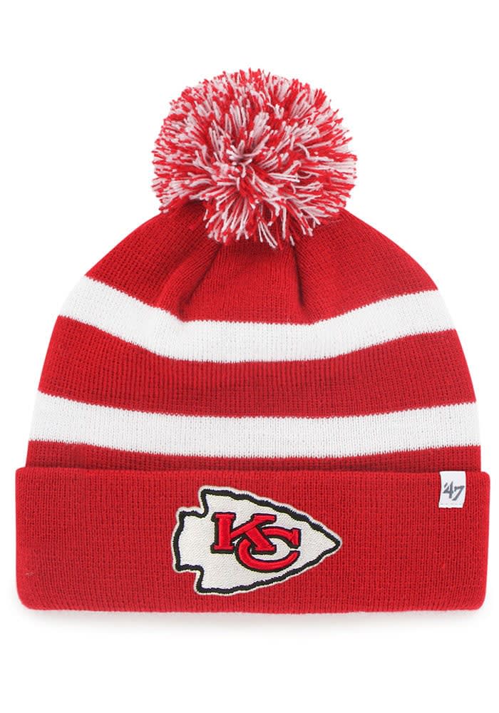 Kansas City Chiefs '47 Bering Cuffed Knit Hat with Pom - Red