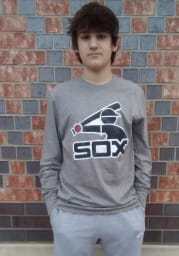 47 Chicago White Sox Grey Imprint Match Long Sleeve Fashion T Shirt